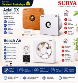 Surya Axial DX & Beach Air Ventilation Fan | High Speed Exhaust Fan | Silent Operation | Copper Motor | Home & Office Use