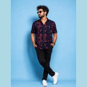 Men’s Printed Casual Half Sleeve Shirt