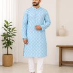 ChatGPT Image Jun 15, 2026, 10_22_15 AM Premium Printed Men's Kurta Sky Blue