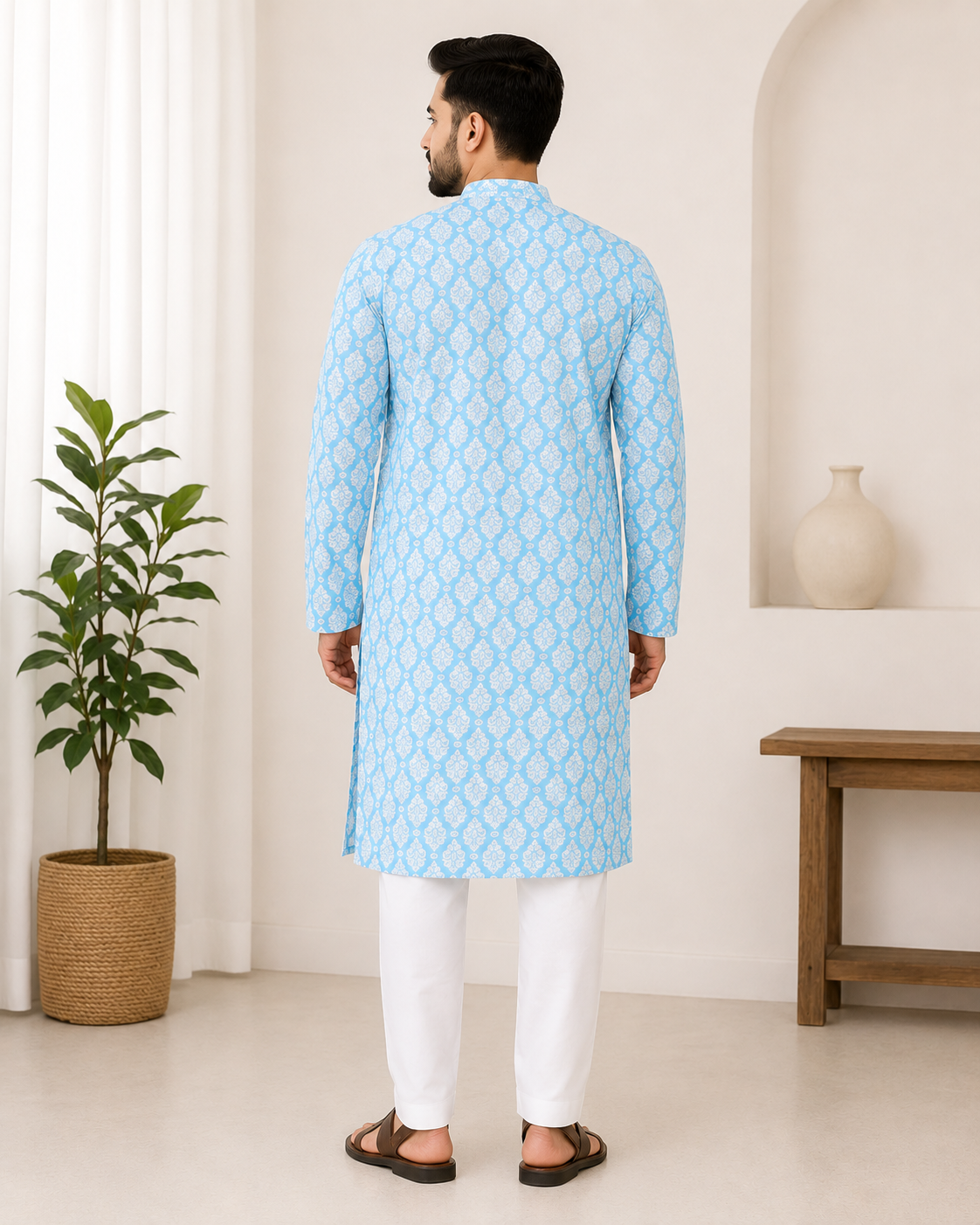 ChatGPT Image Jun 15, 2026, 10_25_17 AM Premium Printed Men's Kurta Back View