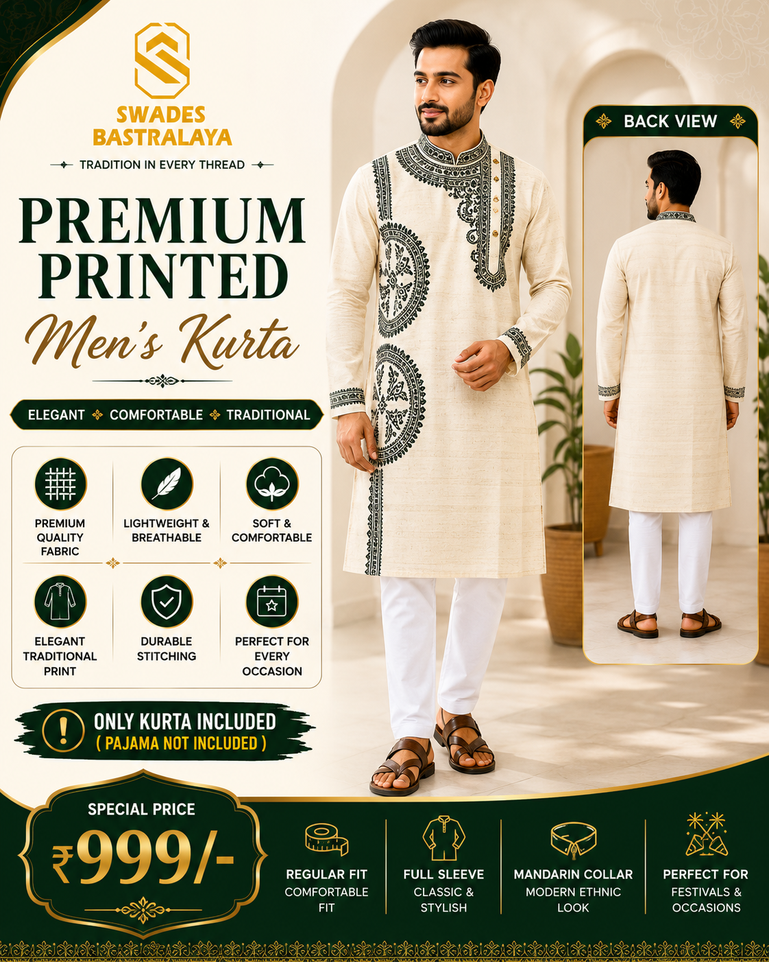 ChatGPT Image Jun 15, 2026, 12_08_27 PM Majestic Ethnic Men's Kurta Back View
