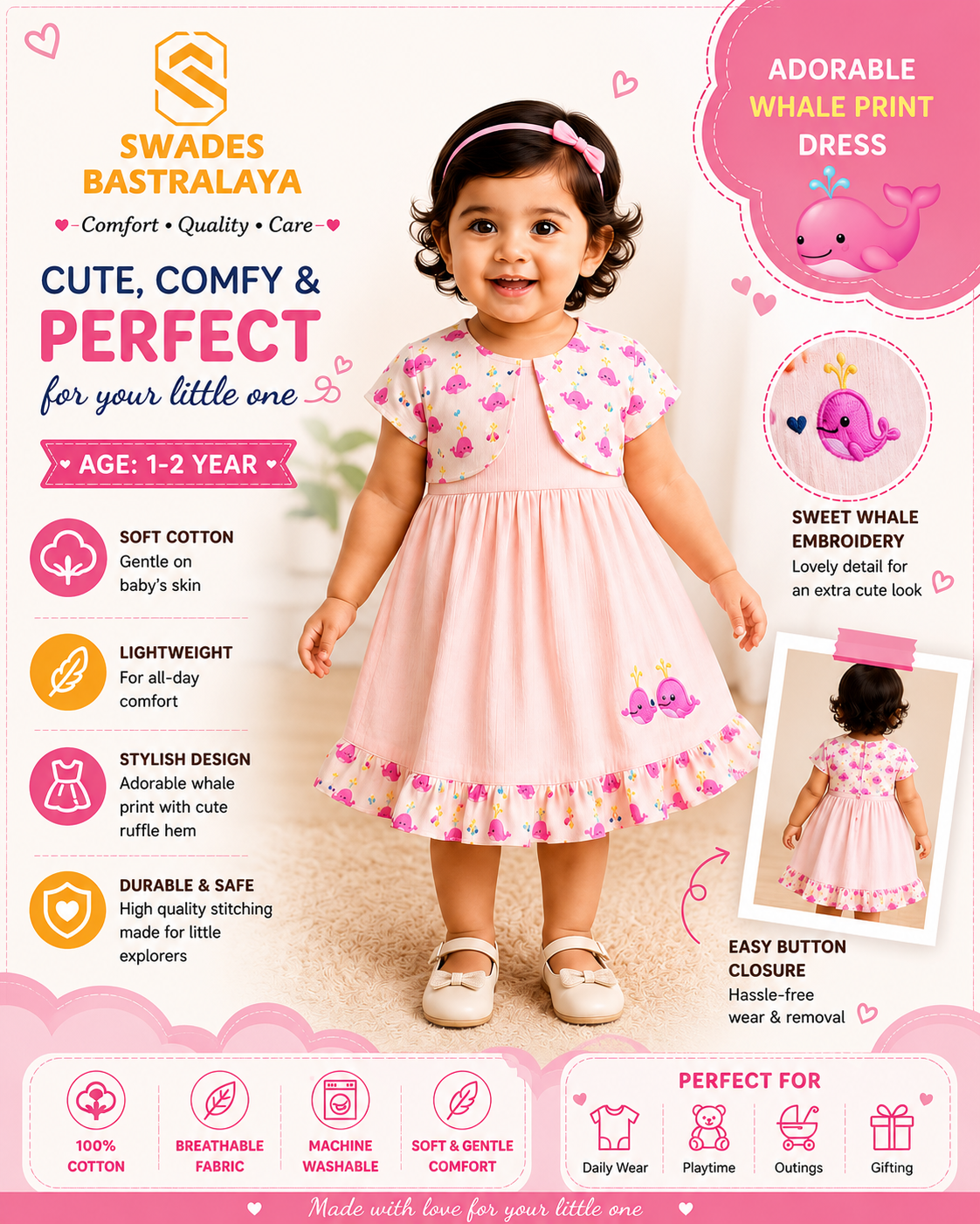 ChatGPT Image Jun 30, 2026, 01_04_33 PM Girls Whale Print Summer Dress Premium Cotton Party Wear by Swades Bastralaya