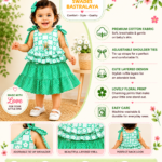 ChatGPT Image Jun 30, 2026, 11_55_43 AM Girls Green Layered Cotton Dress Premium Summer Party Wear by Swades Bastralaya