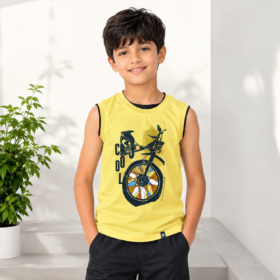 Boys Sleeveless Cotton T-Shirt