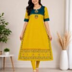 WhatsApp Image 2026-06-18 at 10.25.22 (1) Mustard Yellow Cotton Kurti for Women