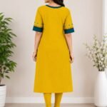 WhatsApp Image 2026-06-18 at 10.25.22 Mustard Yellow Kurti Back View