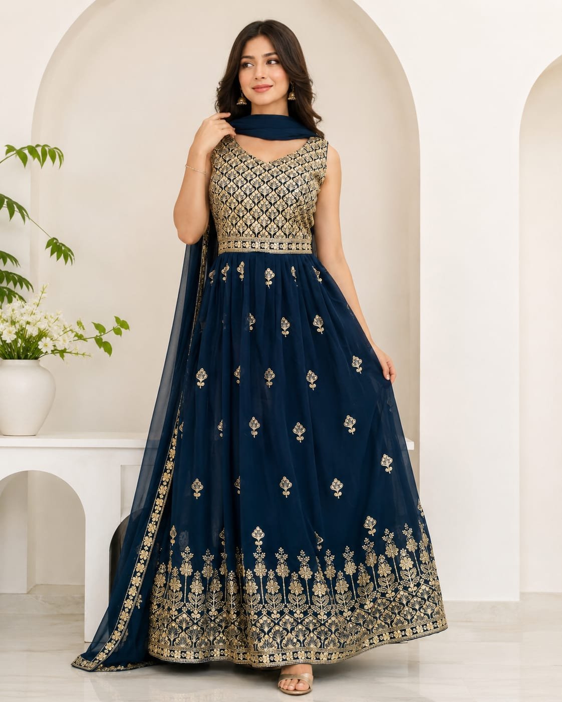 WhatsApp Image 2026-06-18 at 12.09.38 Navy Blue Embroidered Anarkali Suit for Women