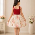 Girls Party Wear Dress Back Side View