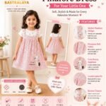 Premium Soft Fabric Girls Pinafore Dress with Polka Dot Pattern