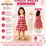 Stylish Red Check Dress for Girls with Premium Fabric and Comfortable Fit.