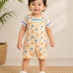 Baby Car Print Cotton Romper for 0-24 Months | Soft Cotton Baby Jumpsuit | Swades Bastralaya
