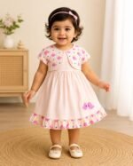 Premium Whale Print Baby Girl Dress Soft Cotton Kids Summer Frock