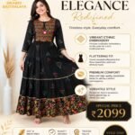 black_anarkali_1080x1350 Elegant Black Embroidered Anarkali Gown with Traditional Design