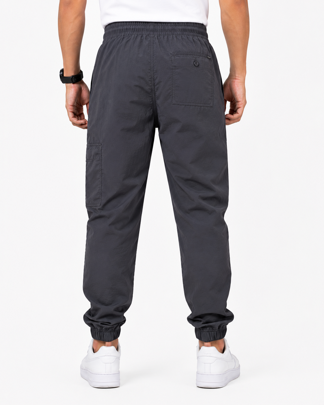 ChatGPT Image Jul 10, 2026, 04_02_22 PM Men’s Charcoal Cargo Jogger Pant Back View