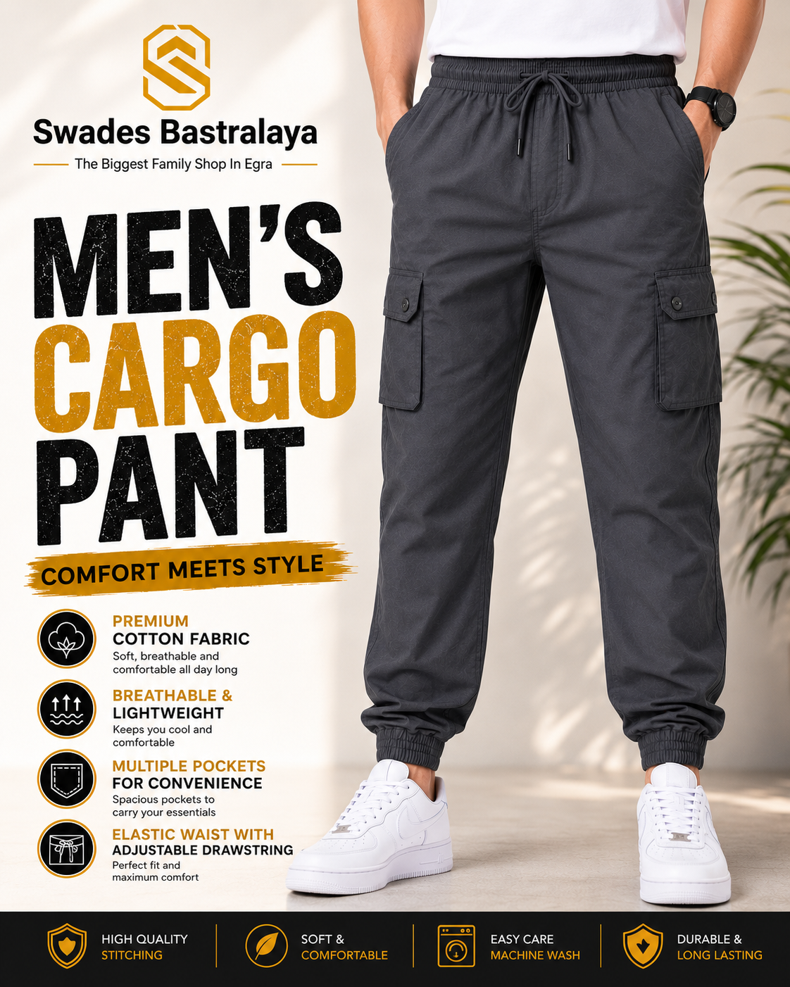 ChatGPT Image Jul 11, 2026, 11_07_05 AM Men’s Casual Cargo Jogger Pant from Swades Bastralaya