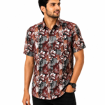 ChatGPT Image Jul 14, 2026, 03_22_35 PM Brown Floral Printed Shirt Front View