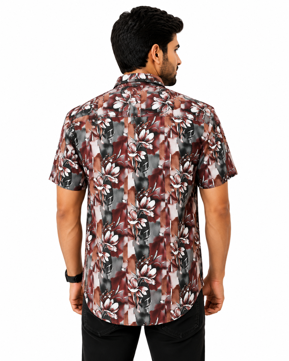 ChatGPT Image Jul 14, 2026, 03_26_38 PM Brown Floral Printed Shirt Back View