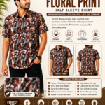 ChatGPT Image Jul 14, 2026, 03_34_19 PM Premium Brown Floral Printed Shirt for Men