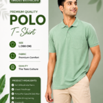 ChatGPT Image Jul 17, 2026, 05_20_58 PM Men's Mint Green Cotton Blend Polo T-Shirt Casual Wear by Swades Bastralaya