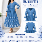 ChatGPT Image Jul 20, 2026, 04_32_39 PM Stylish Blue Cotton Kurti with White Print