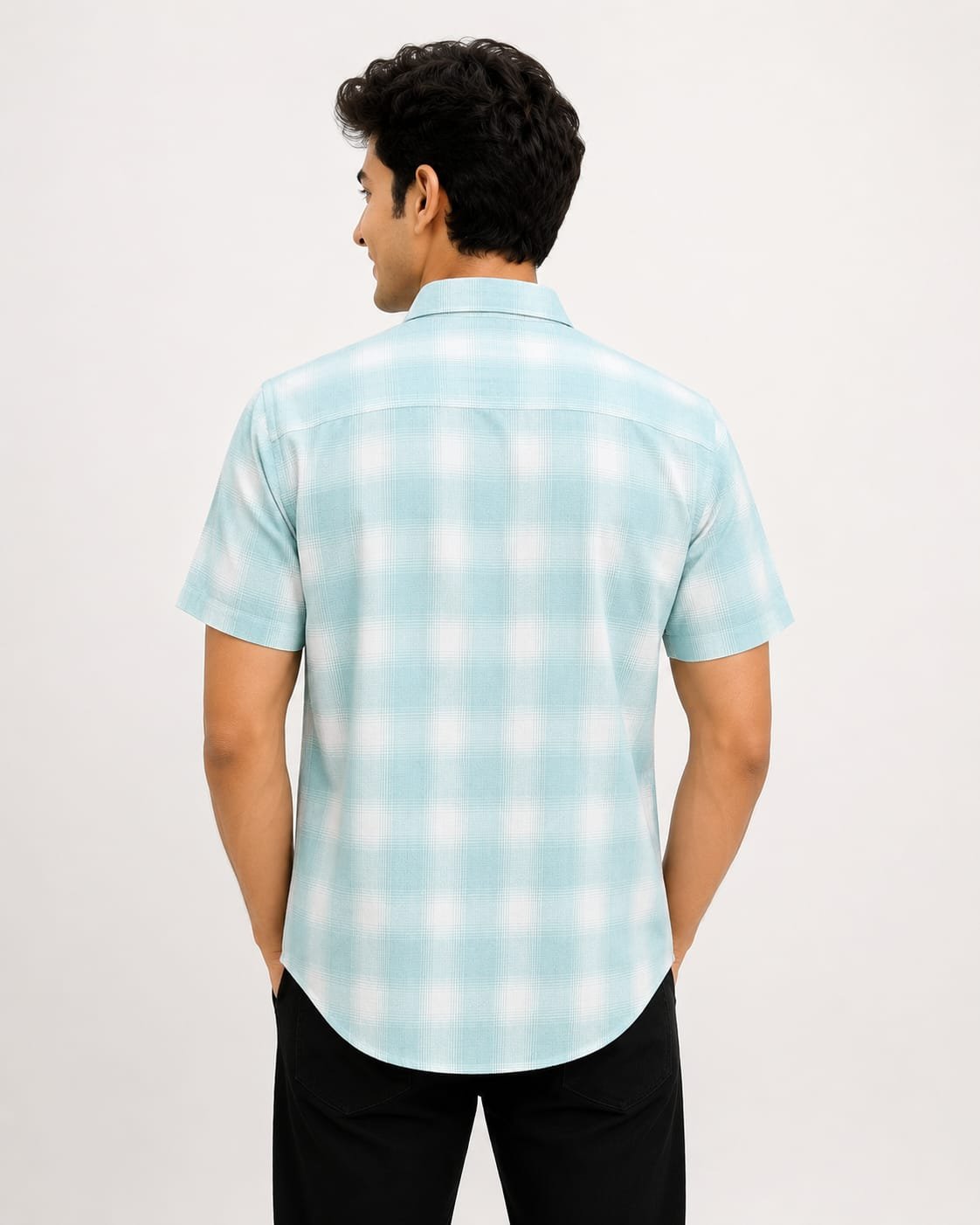 WhatsApp Image 2026-06-29 at 11.00.50 Premium Men's Checked Casual Shirt Regular Fit Soft Cotton Blend Half Sleeve