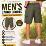 WhatsApp Image 2026-06-29 at 11.17.05 (1) Stylish Men's Olive Green Cargo Shorts Regular Fit Casual Travel Outdoor Wear