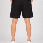 Premium men’s casual black shorts back view for travel and workout