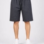 WhatsApp Image 2026-06-29 at 11.54.53 Premium Men’s Check Shorts front view with elastic waistband and drawstring