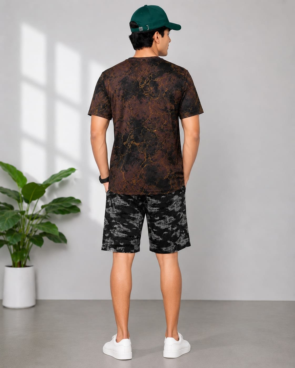 WhatsApp Image 2026-06-30 at 11.07.19 (1) Stylish Men's Printed T-Shirt & Shorts Set Back View