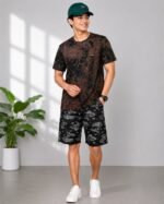 Premium Men's T-Shirt & Shorts Set Front View