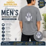 Premium Grey Oversized Graphic Back Print T-Shirt for Men