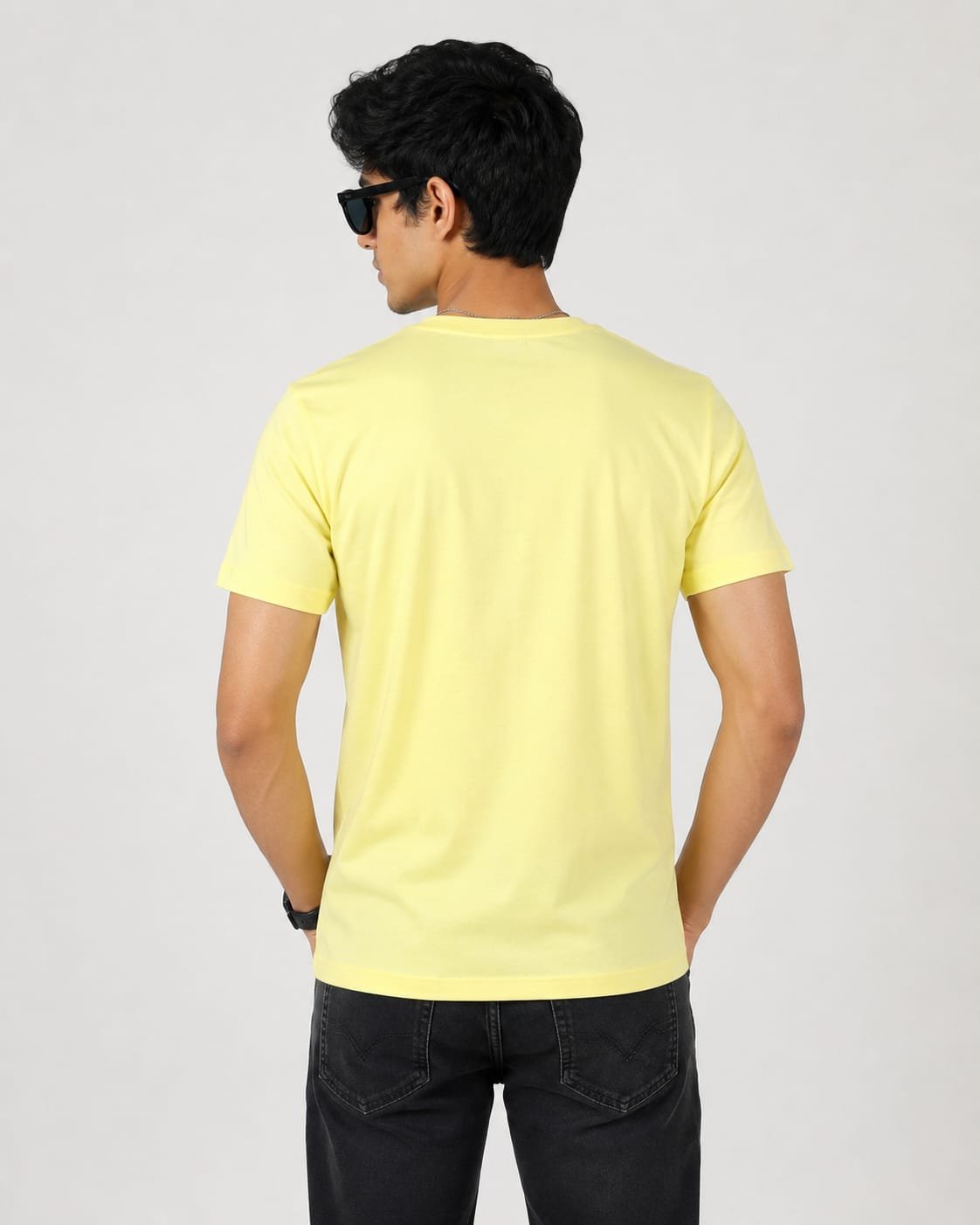 WhatsApp Image 2026-06-30 at 12.26.17 (1) Men's Light Yellow Tryton Cotton Casual T-Shirt