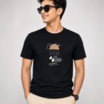 WhatsApp Image 2026-06-30 at 14.37.11 Black Printed Men's T-Shirt Front View