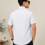WhatsApp Image 2026-06-30 at 15.25.41 (1) White Striped Men's Shirt Back View