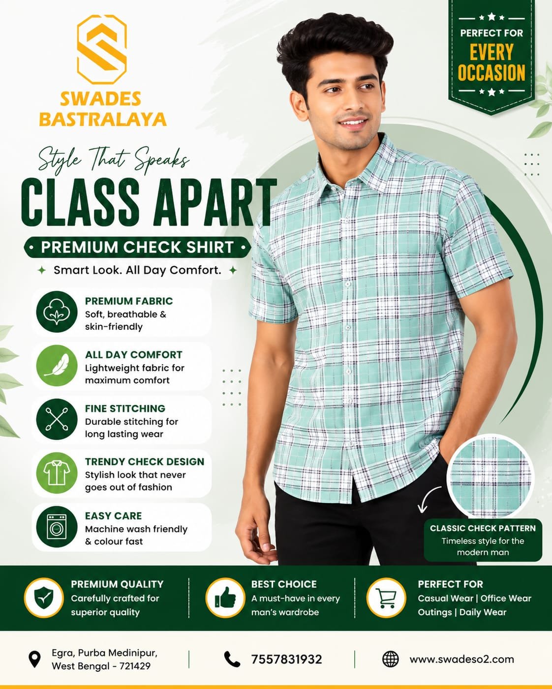 WhatsApp Image 2026-06-30 at 15.52.51 (1) Men's Premium Cotton Check Shirt Casual Wear