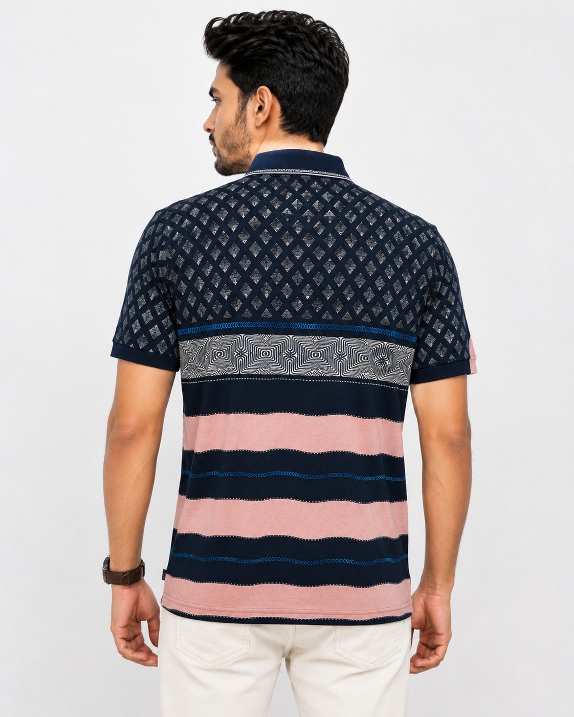 WhatsApp Image 2026-07-14 at 16.50.36 (1) Men's Premium Cotton Polo T-Shirt Back View
