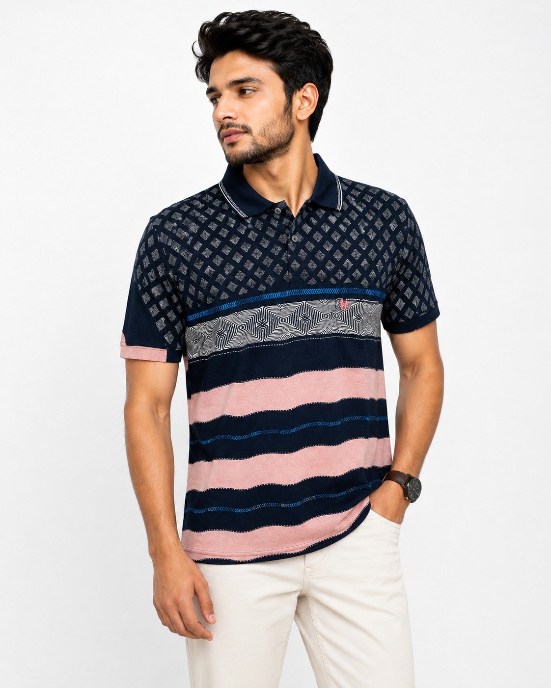 WhatsApp Image 2026-07-14 at 16.50.36 (2) Men's Cotton Polo T-Shirt Front View