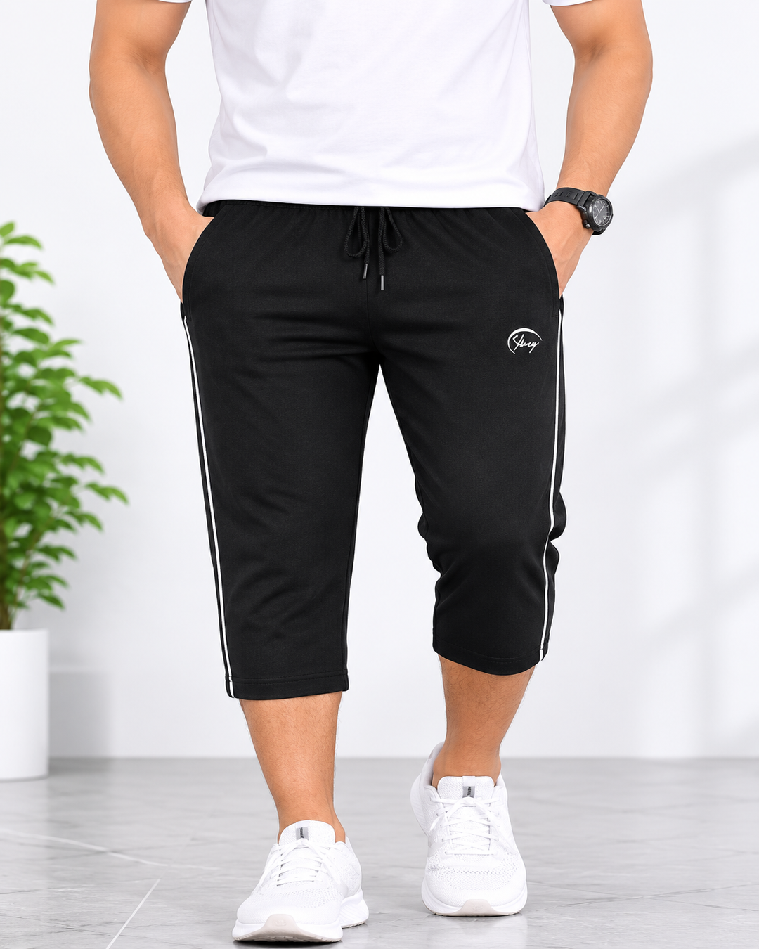 baromunda_pant_front_view_1080x1350 Men’s Black Bermuda Pant Front View