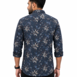 dark_floral_shirt_back_view_1080x1350 Men’s Navy Blue Floral Printed Full Sleeve Shirt Back View