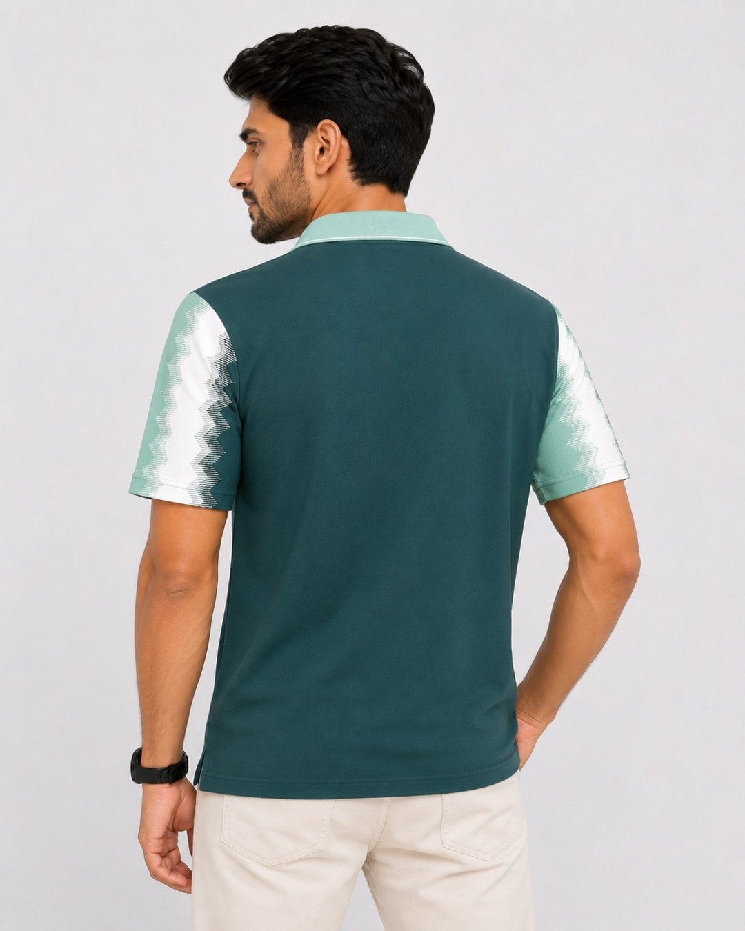 Stylish Men's Green Polo T-Shirt with Chest Pocket