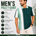 Premium Cotton Green & White Polo T-Shirt for Men